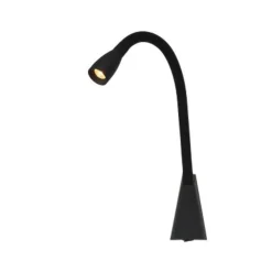 Lucide GALEN-LED - Bedlamp - LED - 1x3W 3000K - Zwart Lucide