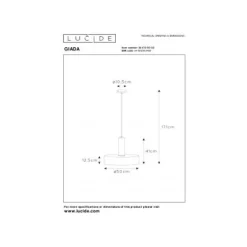 Lucide GIADA - Hanglamp - Ø 50 cm - 1xE27 - Mat Goud / Messing