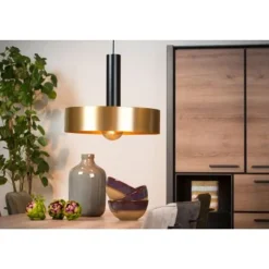 Lucide GIADA - Hanglamp - Ø 50 cm - 1xE27 - Mat Goud / Messing