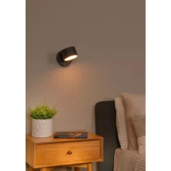 Lucide GIAN - Wandlamp - LED Dimb. - Zwart