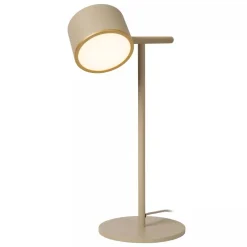 Lucide GIAN Tafellamp-Taupe-LED Dimb.-8W-2700K-12V-Metaal