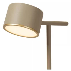 Lucide GIAN Tafellamp-Taupe-LED Dimb.-8W-2700K-12V-Metaal