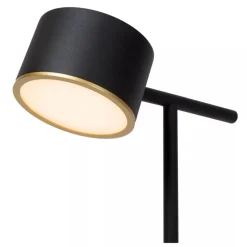 Lucide GIAN Tafellamp-Zwart-LED Dimb.-8W-2700K-12V-Metaal