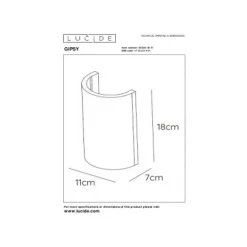 Lucide GIPSY - Wandlamp - 1xG9 - Wit