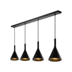 Lucide GIPSY Hanglamp 4x E27 Zwart Beton