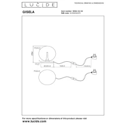 Lucide GISELA Tafellamp-Amber-Ø16-LED-4W-2700K-Glas