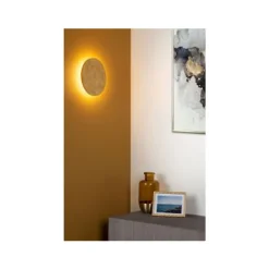 Lucide GLIMPSE - Wandlamp - Ø 22 cm - LED - 1x5W 3000K - Mat Goud / Messing