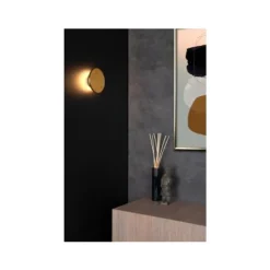 Lucide GLIMPSE - Wandlamp - Ø 14 cm - LED - 1x5W 3000K - Mat Goud / Messing