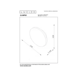 Lucide GLIMPSE - Wandlamp - Ø 14 cm - LED - 1x5W 3000K - Mat Goud / Messing