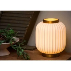 Lucide GOSSE - Tafellamp - Ø 19,5 cm - 1xE14 - Wit