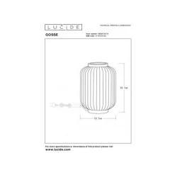 Lucide GOSSE - Tafellamp - Ø 19,7 cm - 1xE14 - Wit