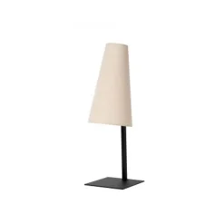 Lucide GREGORY Tafellamp-Beige-1xE27-60W-Staal