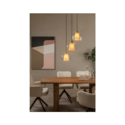Lucide GUNHILD Hanglamp-Transp.-3xE27-60W-Glas