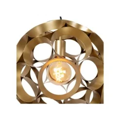 Lucide HANNELOR. Hanglamp-Mat Go.-Ø40-1xE27-40W-Metaal