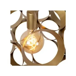 Lucide HANNELOR. Hanglamp-Mat Go.-Ø40-1xE27-40W-Metaal