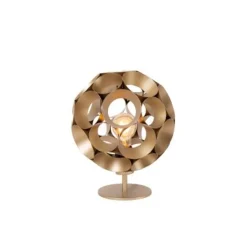 Lucide HANNELOR. Tafellamp-Mat Go.-Ø25-1xE27-40W-Metaal