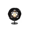 Lucide HANNELOR. Tafellamp-Zwart-Ø25-1xE27-40W-Metaal