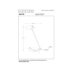 Lucide HESTER - Bureaulamp - GU10 - Wit