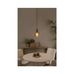 Lucide ILONA Hanglamp-Amber-Ø18-1xE27-40W-Glas