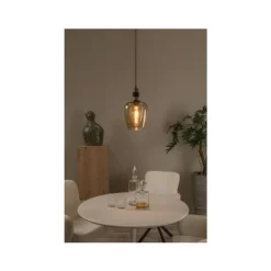 Lucide ILONA Hanglamp-Amber-Ø22-1xE27-40W-Glas