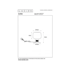 Lucide ILONA Tafellamp-Amber-Ø18-1xE27-40W-Glas