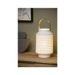 Lucide JAMILA - Tafellamp - Ø 15,5 cm - 1xE14 - Wit Lucide