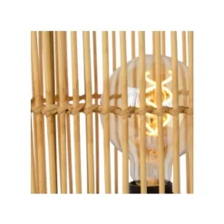 Lucide JANTINE - Tafellamp - Ø 30 cm - 1xE27 - Licht hout