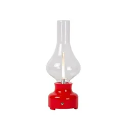 Lucide JASON Tafellamp-Rood-LED Dimb.-2W-3000K-3 StepDim