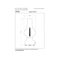 Lucide JASON Tafellamp-Rood-LED Dimb.-2W-3000K-3 StepDim