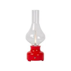 Lucide JASON Tafellamp-Rood-LED Dimb.-2W-3000K-3 StepDim