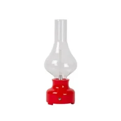Lucide JASON Tafellamp-Rood-LED Dimb.-2W-3000K-3 StepDim