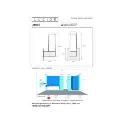 Lucide JESSE - Wandlamp Badkamer - 1xG9 - IP44 - Zwart