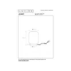 Lucide JOANET Tafellamp-Fumé-Ø22-1xE27-40W-Glas
