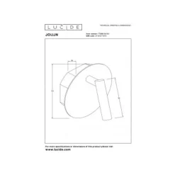 Lucide JOLIJN Bedlamp-Mat Go.-Ø10,2-LED-2W-3000K