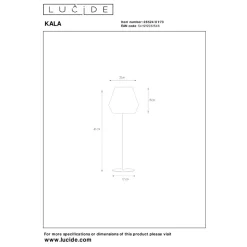 Lucide KALA - Tafellamp - Ø 25 cm - 1xE14 - Taupe