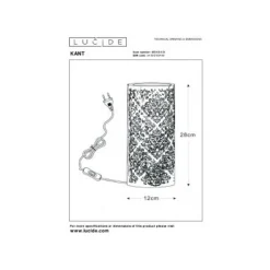 Lucide KANT - Tafellamp - Ø 12 cm - 1xE14 - Wit