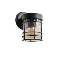 Lucide KEPPEL - Wandlamp Buiten - 1xE27 - IP23 - Zwart Lucide