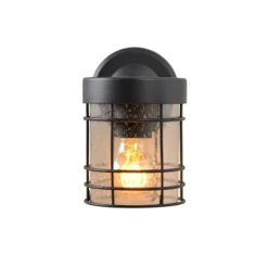 Lucide KEPPEL - Wandlamp Buiten - 1xE27 - IP23 - Zwart Lucide