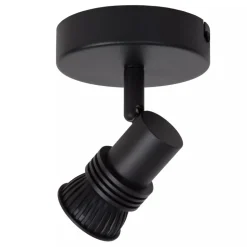 Lucide KIANTI - Wandspot / Wandlamp - Ø 10 cm - 1xGU10 - Zwart