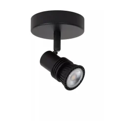 Lucide KIANTI - Wandspot / Wandlamp - Ø 10 cm - 1xGU10 - Zwart