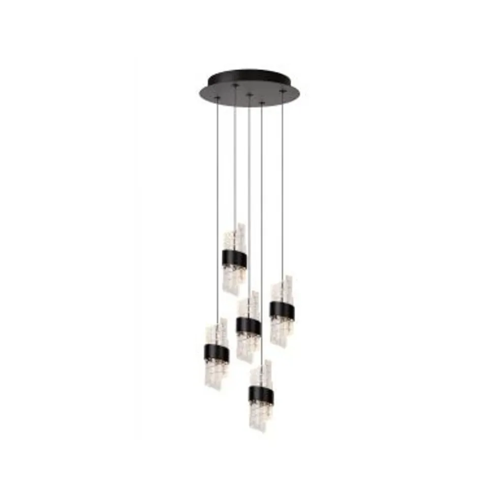 Lucide KLIGANDE Hanglamp-Zwart-Ø30-LED Dimb.-8W-2700K