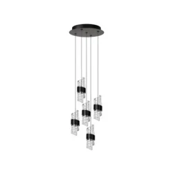 Lucide KLIGANDE Hanglamp-Zwart-Ø30-LED Dimb.-8W-2700K