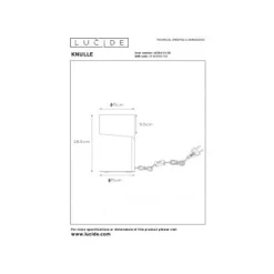 Lucide KNULLE - Tafellamp - Ø 15 cm - 1xE14 - Grijs