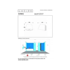 Lucide KORGIS Wandlamp Badk.-Transp.-LED-10W-3000K-IP44