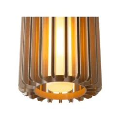 Lucide LAMBRES Hanglamp-Taupe-1xE27-40W-Alumin.