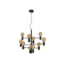 Lucide LEANNE - Hanglamp - Ø 65 cm - 10xE27 - Zwart Lucide