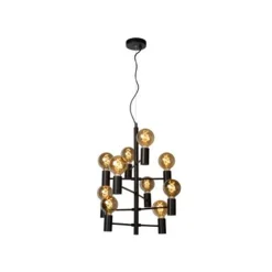 Lucide LEANNE - Hanglamp - Ø 65 cm - 10xE27 - Zwart Lucide