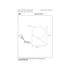 Lucide LEN - Tafellamp - Ø 10 cm - 1xG9 - Grijs