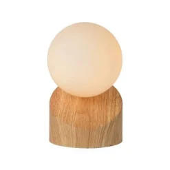 Lucide LEN - Tafellamp - Ø 10 cm - 1xG9 - Licht hout