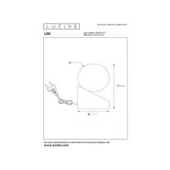 Lucide LEN - Tafellamp - Ø 10 cm - 1xG9 - Licht hout